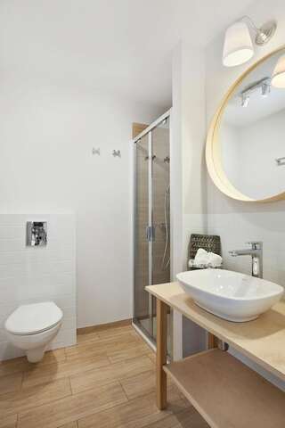 Отели типа «постель и завтрак» Kashubian Lodge & SPA Пшивидз Номер-студио с кроватью размера "king-size" и диван-кроватью-3